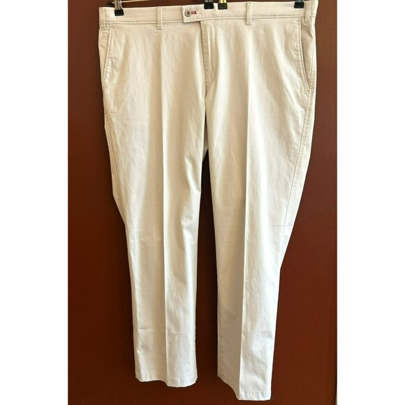 Brax Mens Evans Beige Flat Front Dress Pants 42" x 34" EUC Old Money Preppy - Picture 1 of 8